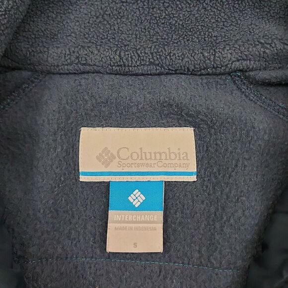 Columbia Interchange Fleece Jacket Womens Small Green Full Zip Cozy Outdoor - Picture 8 of 9
